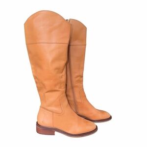 Vince Camuto Alfella Camel Leather Equestrian Riding Boots Size 5 M